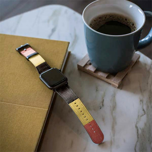 Belgium Flag Distressed Apple Watch Band 38-40mm